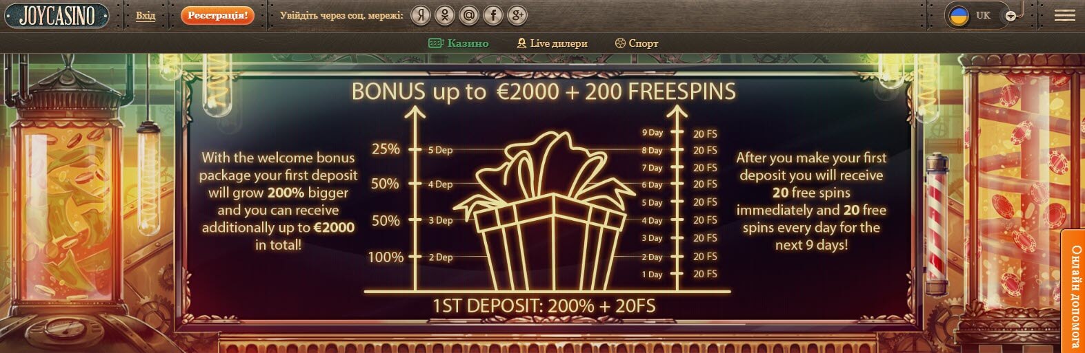 joycasino бездепозитные бонусы